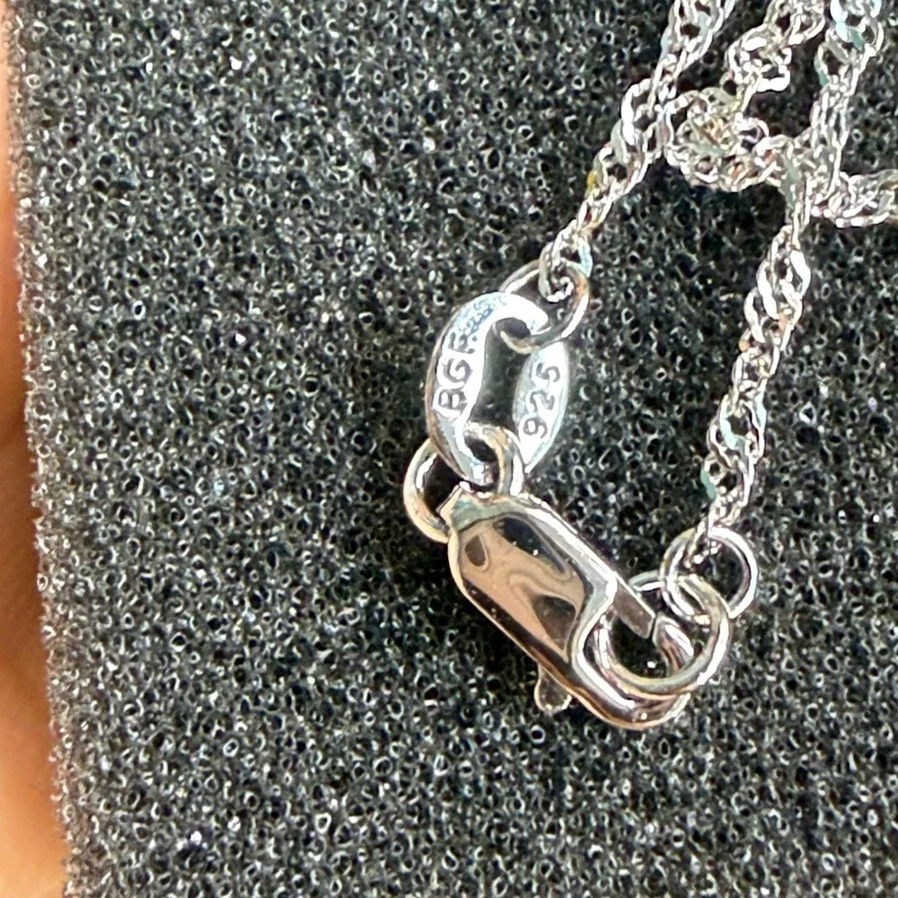 Bradford Exchange Irish Rose Crystal Heart Pendant Peridot Sterling Silver 925
